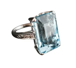 Bague Aigue-Marine et Diamants