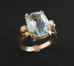Bague Aigue-Marine et Diamants