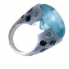 Bague aigue-marine et tourmaline bleue