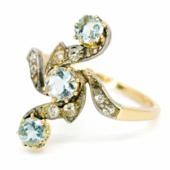 Bague Aigues-marines, diamants
