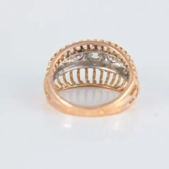 Bague ajourée bicolore Diamants