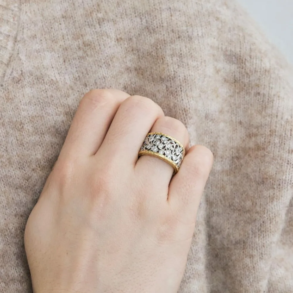 BAGUE AJOURÉE DEUX ORS
