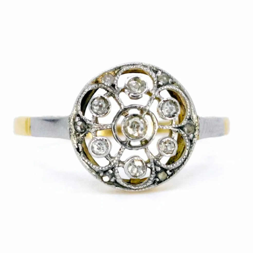 Bague ajourée diamants