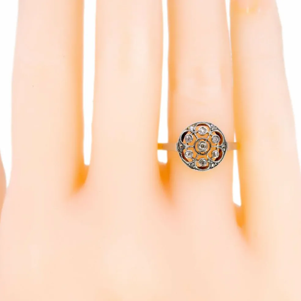 Bague ajourée diamants