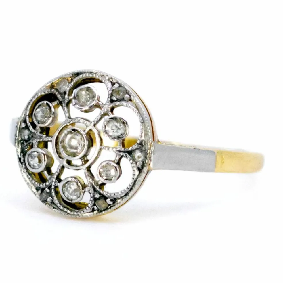 Bague ajourée diamants