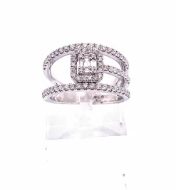 Bague ajourée illusion Diamants