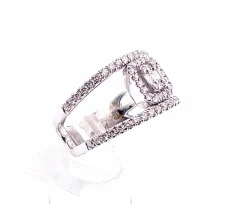 Bague ajourée illusion Diamants
