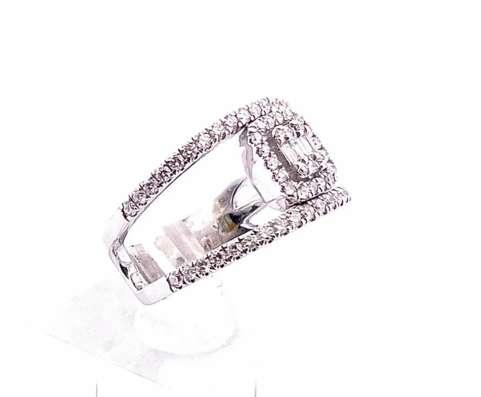 Bague ajourée illusion Diamants