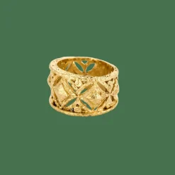 BAGUE AJOURÉE OR JAUNE.