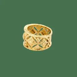 BAGUE AJOURÉE OR JAUNE.