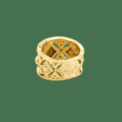BAGUE AJOURÉE OR JAUNE.