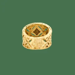 BAGUE AJOURÉE OR JAUNE.