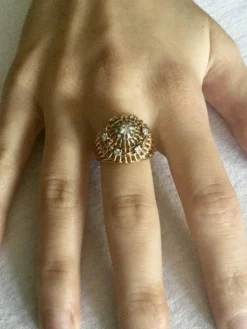 Bague ajourée Or rose & diamants