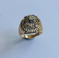 Bague ajourée Or rose & diamants