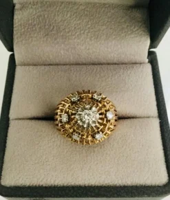 Bague ajourée Or rose & diamants