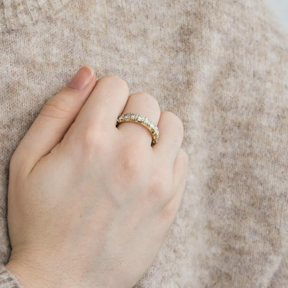 BAGUE ALLIANCE AMERICAINE OR JAUNE