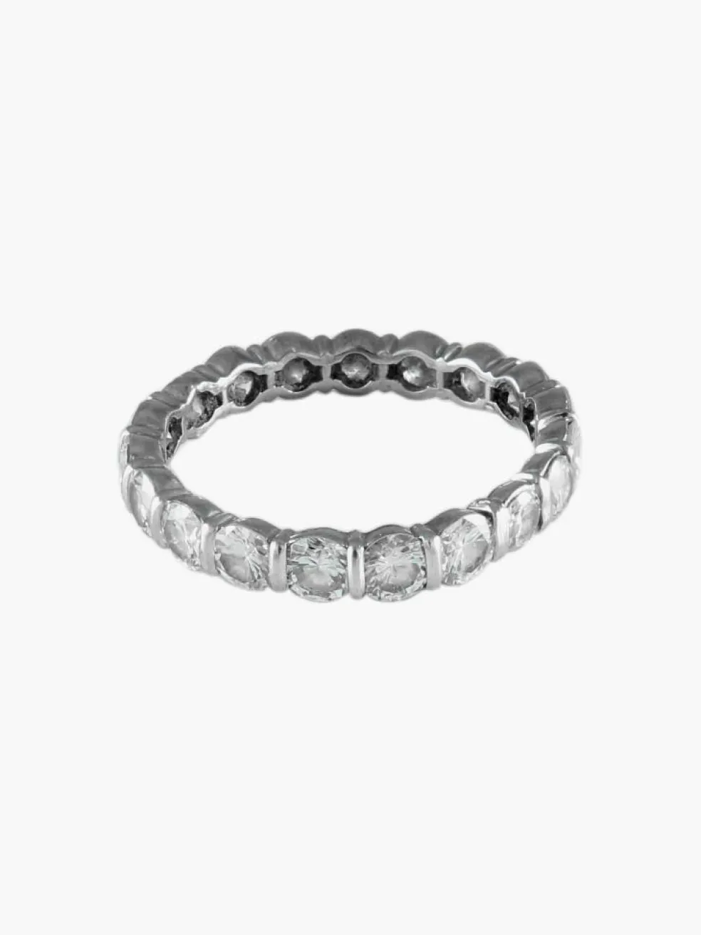 BAGUE ALLIANCE AMERICAINE OR BLANC & DIAMANTS