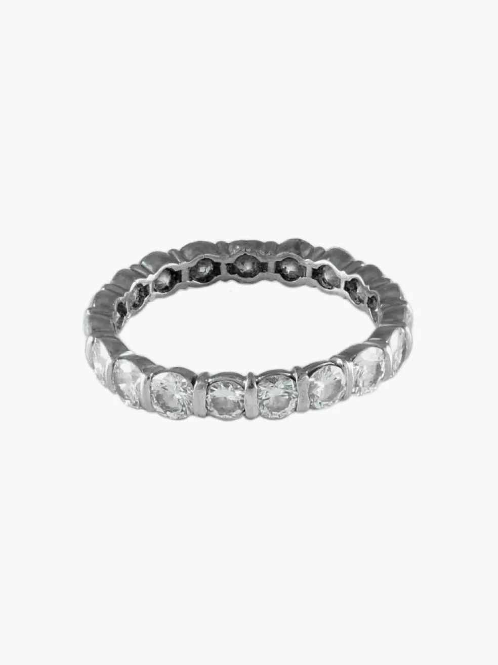 BAGUE ALLIANCE AMERICAINE OR BLANC & DIAMANTS