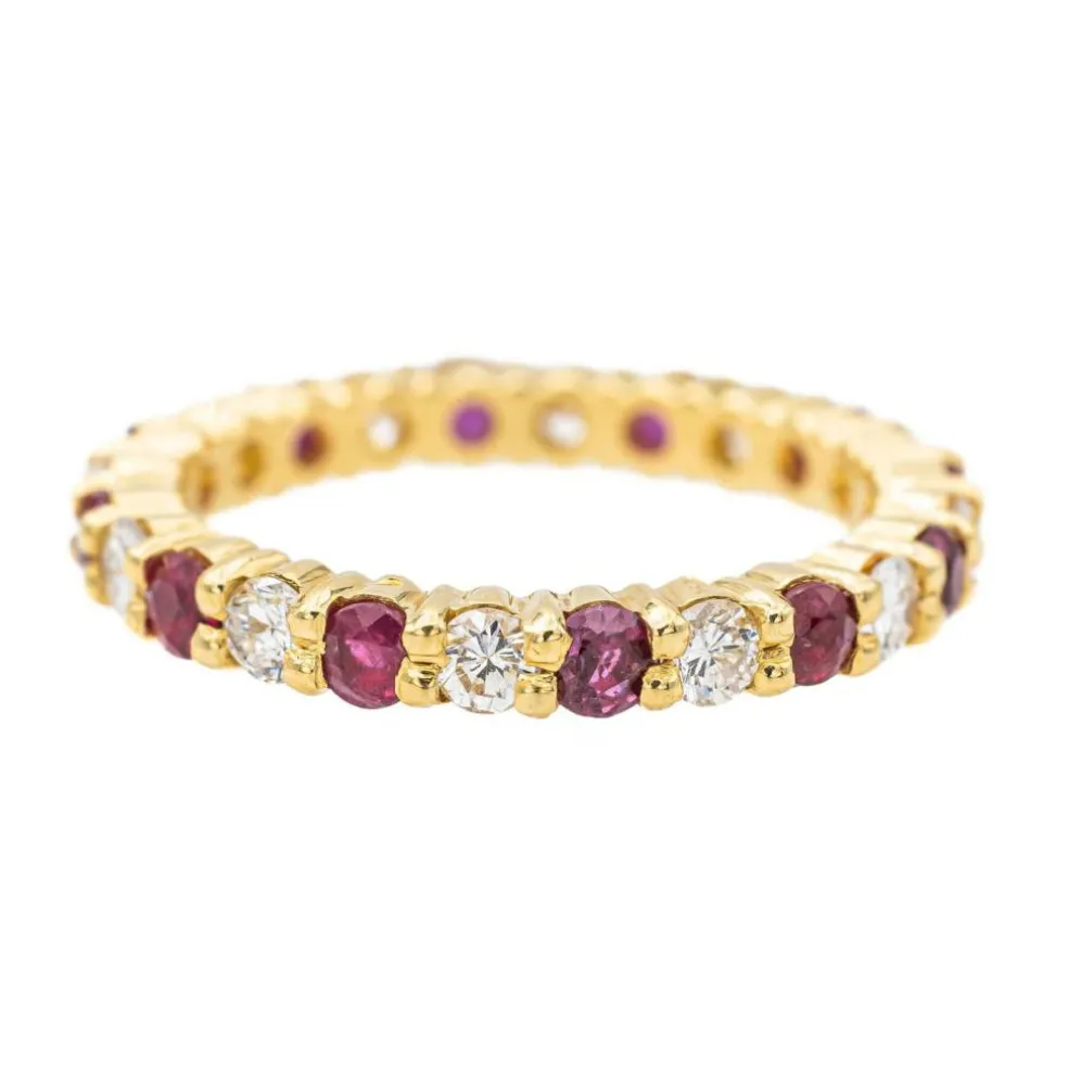 Bague Alliance américaine Or jaune Diamant