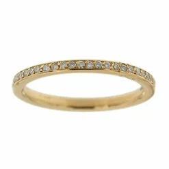 Bague alliance américaine or jaune diamants