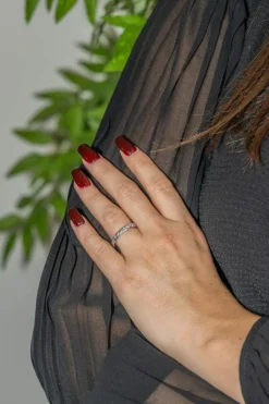 Bague Alliance américaine Platine Diamant
