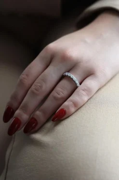 Bague Alliance américaine Or blanc Diamant