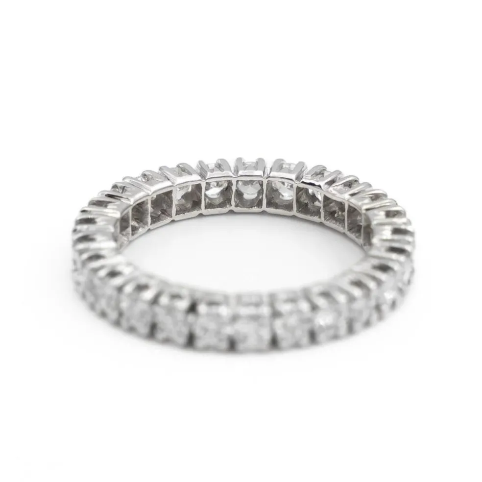 Bague Alliance américaine Or blanc Diamant