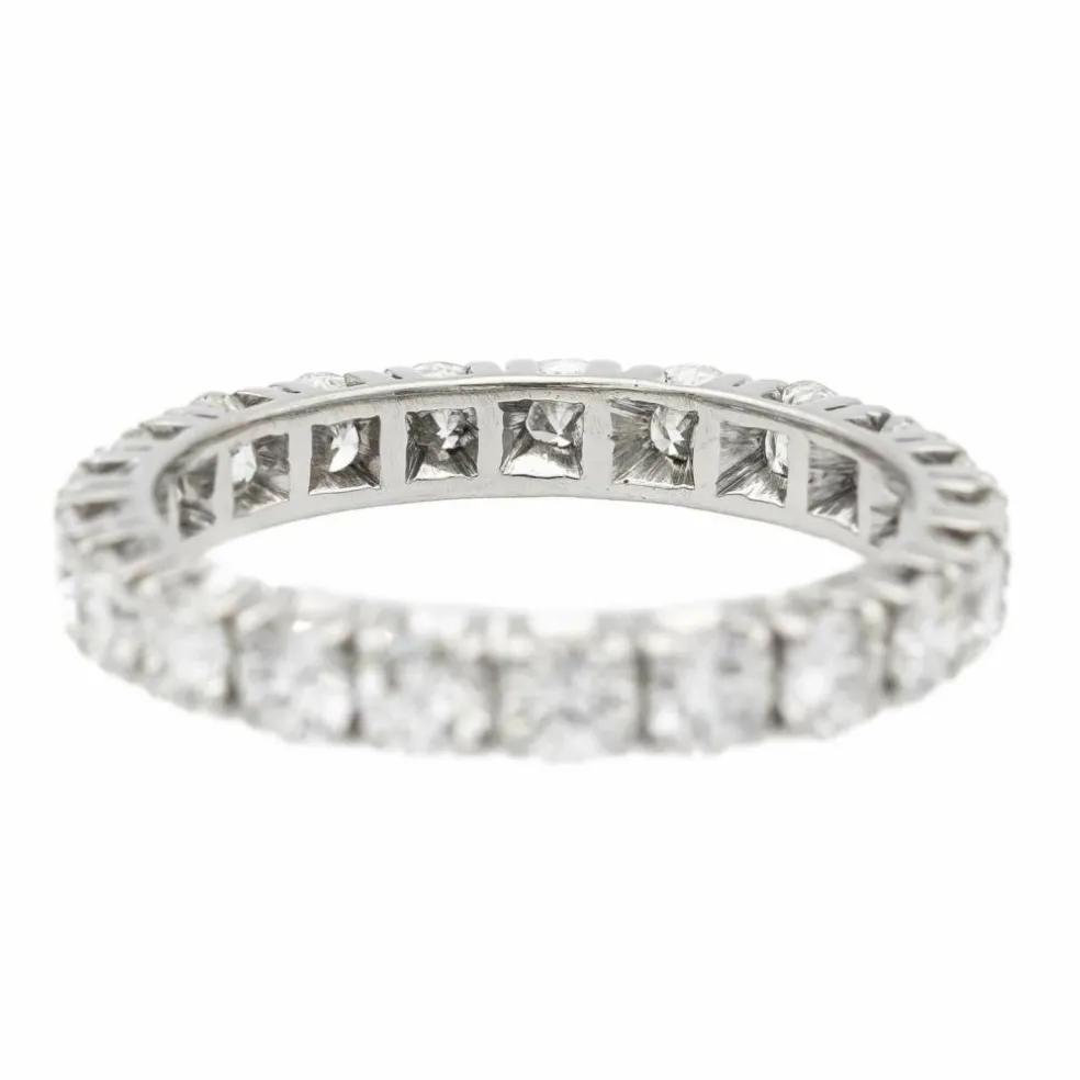 Bague Alliance américaine Or blanc Diamant