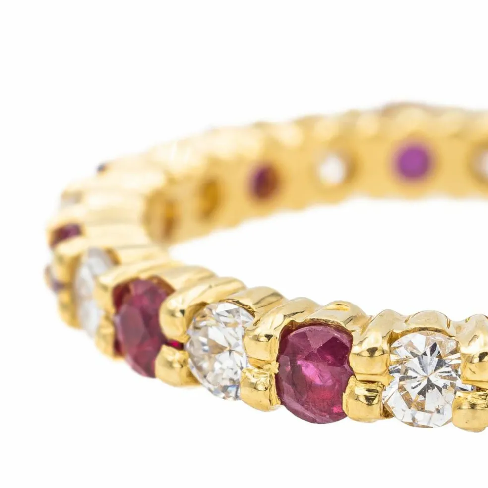 Bague Alliance américaine Or jaune Diamant