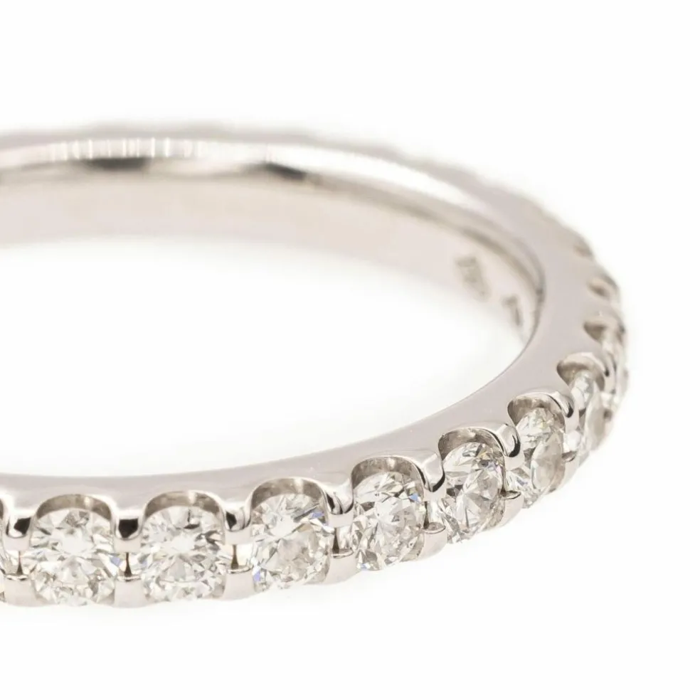 Bague Alliance américaine Or blanc Diamant