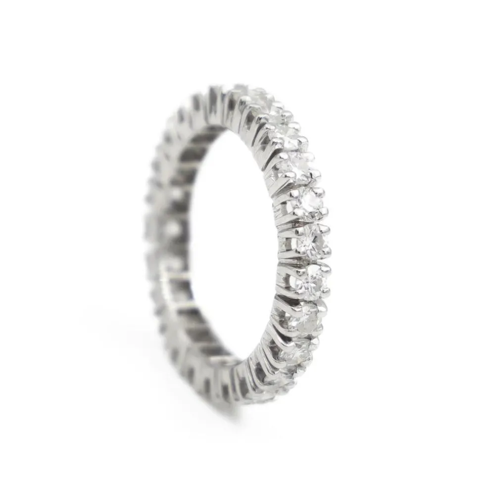 Bague Alliance américaine Or blanc Diamant