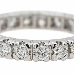 Bague Alliance américaine Or blanc Diamant