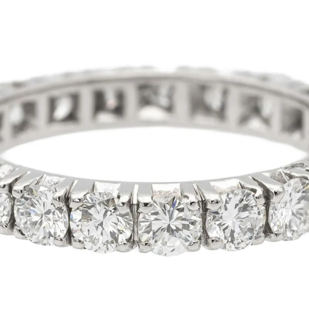 Bague Alliance américaine Or blanc Diamant