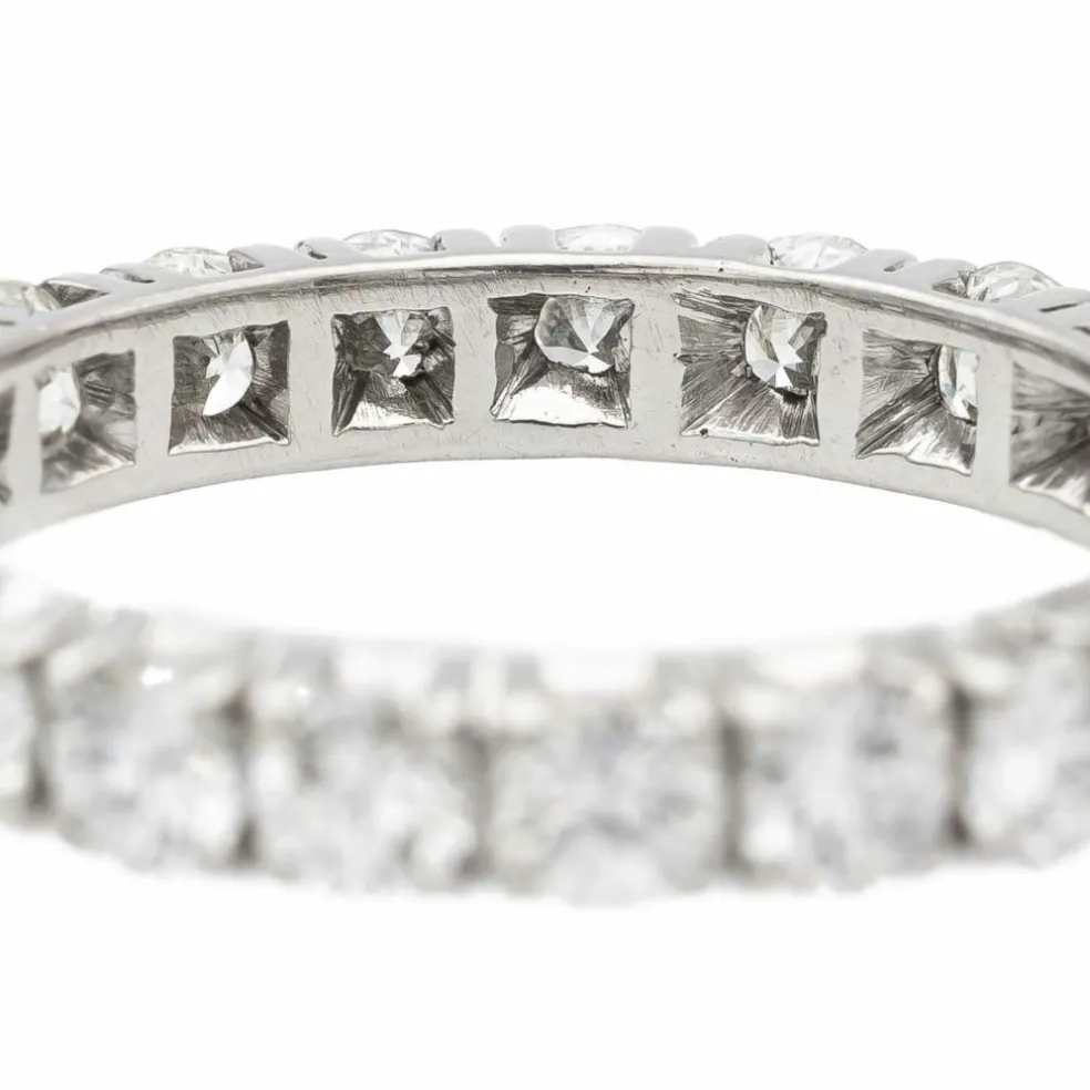 Bague Alliance américaine Or blanc Diamant