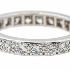 Bague Alliance américaine Platine Diamant