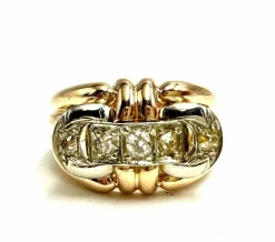 Bague Alliance Diamants Art Déco