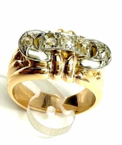 Bague Alliance Diamants Art Déco