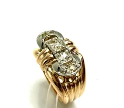 Bague Alliance Diamants Art Déco