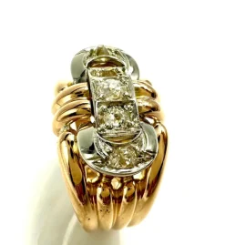 Bague Alliance Diamants Art Déco