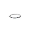 Bague Alliance diamants et saphirs