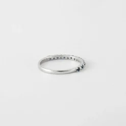 Bague Alliance diamants et saphirs