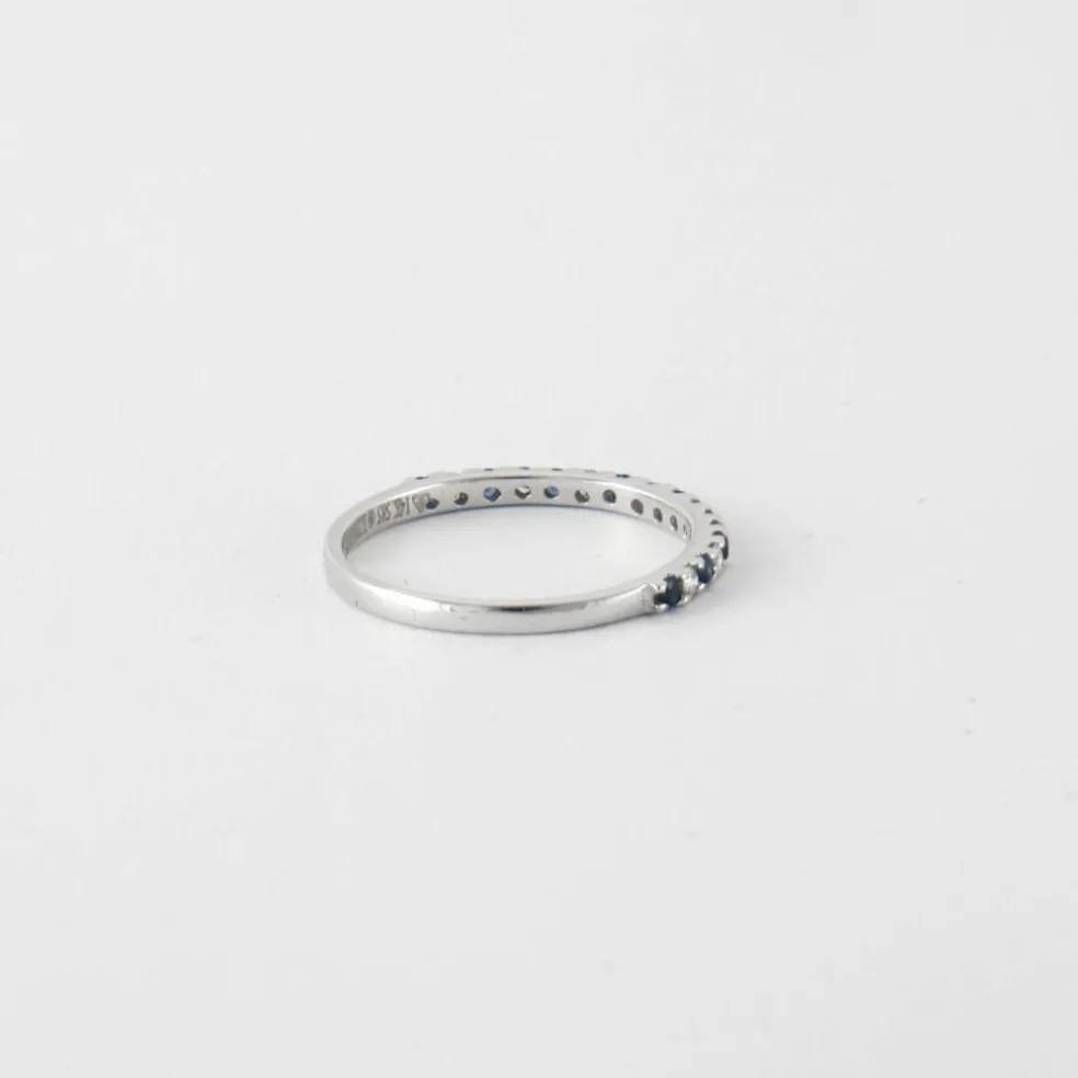 Bague Alliance diamants et saphirs