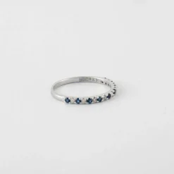 Bague Alliance diamants et saphirs