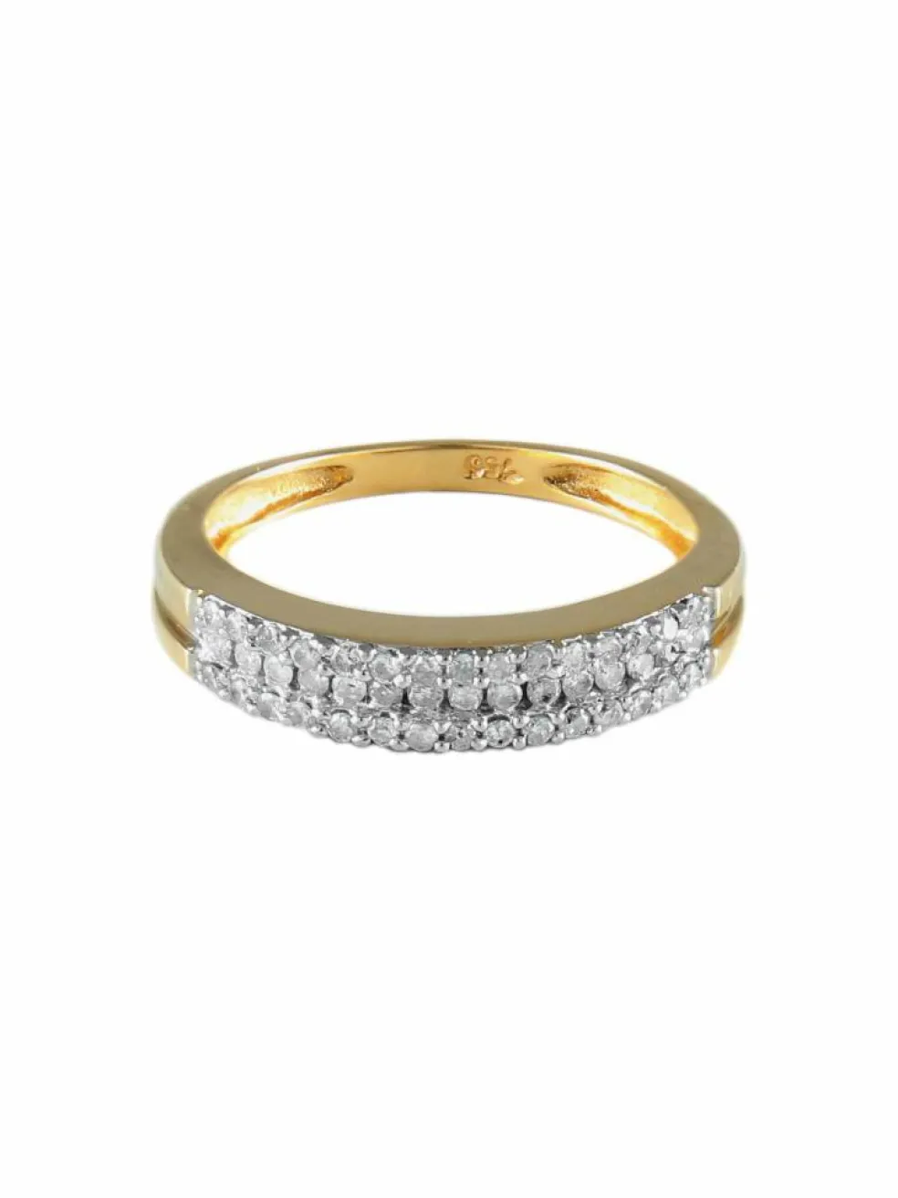BAGUE ALLIANCE OR & DIAMANTS