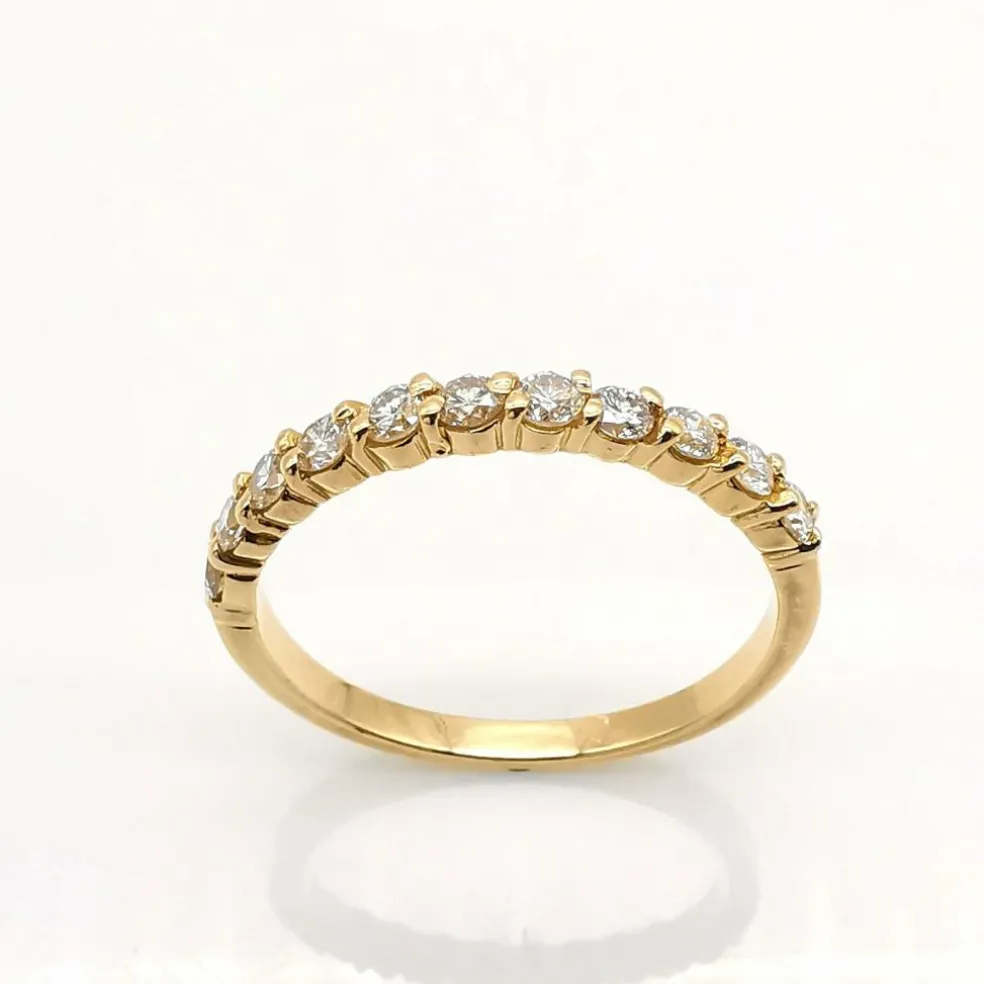 Bague Alliance or & diamants
