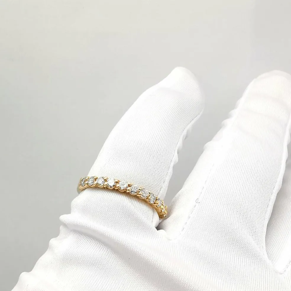 Bague Alliance or & diamants