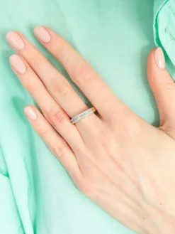 BAGUE ALLIANCE OR & DIAMANTS