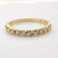Bague Alliance or & diamants