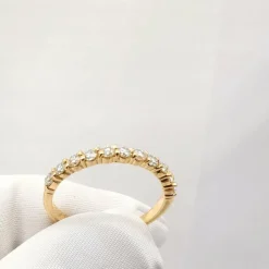 Bague Alliance or & diamants