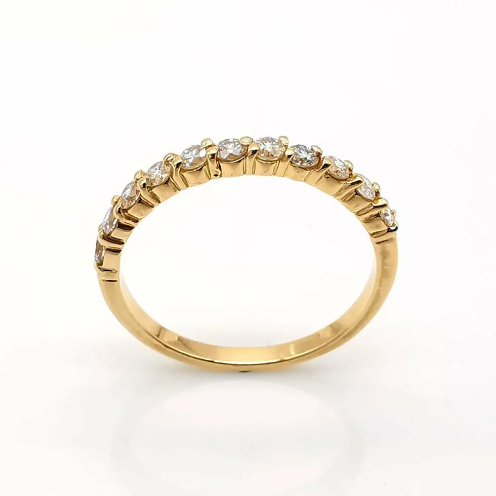 Bague Alliance or & diamants